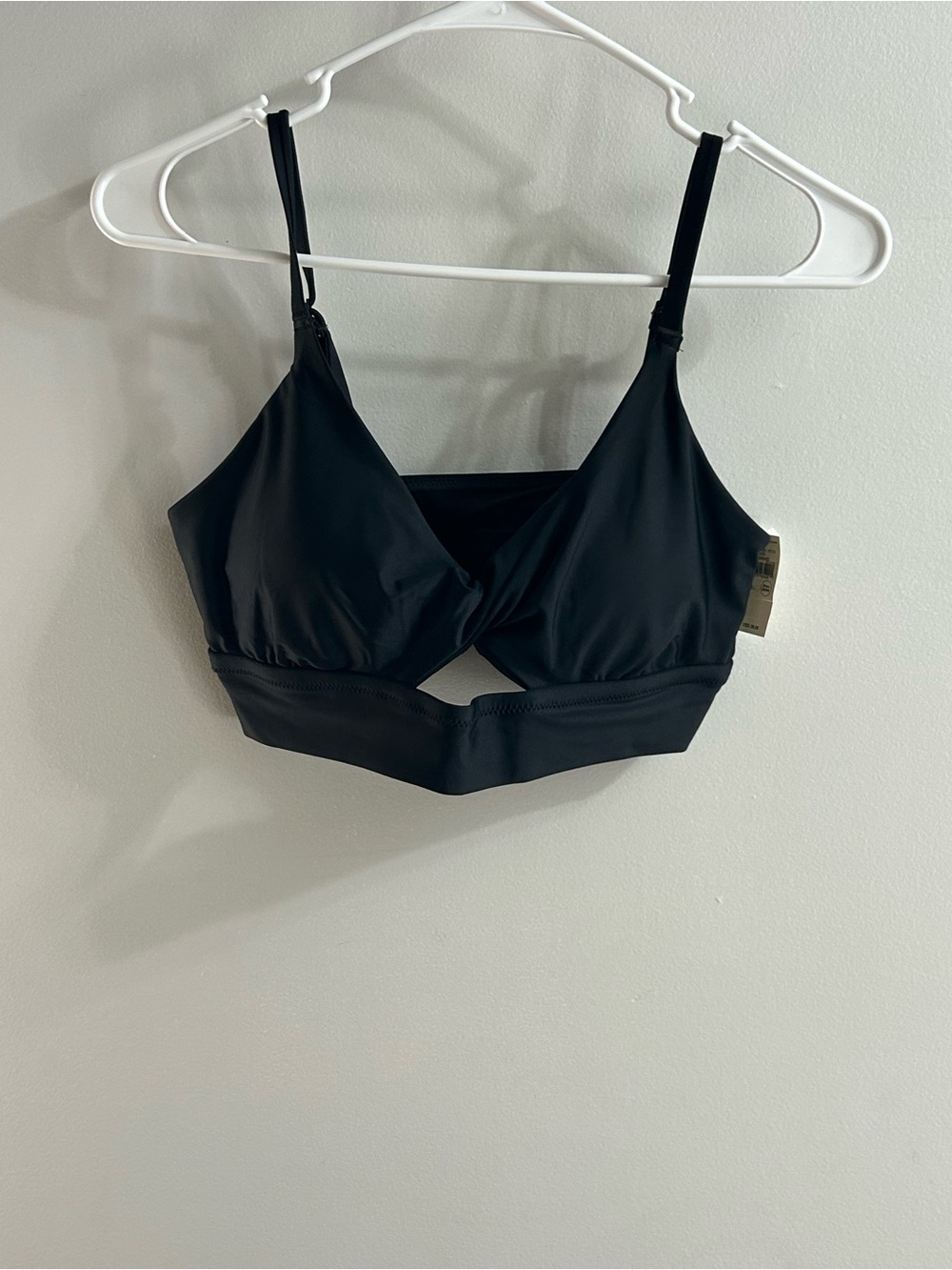 aerie Black Twist-Front Bikini Top
